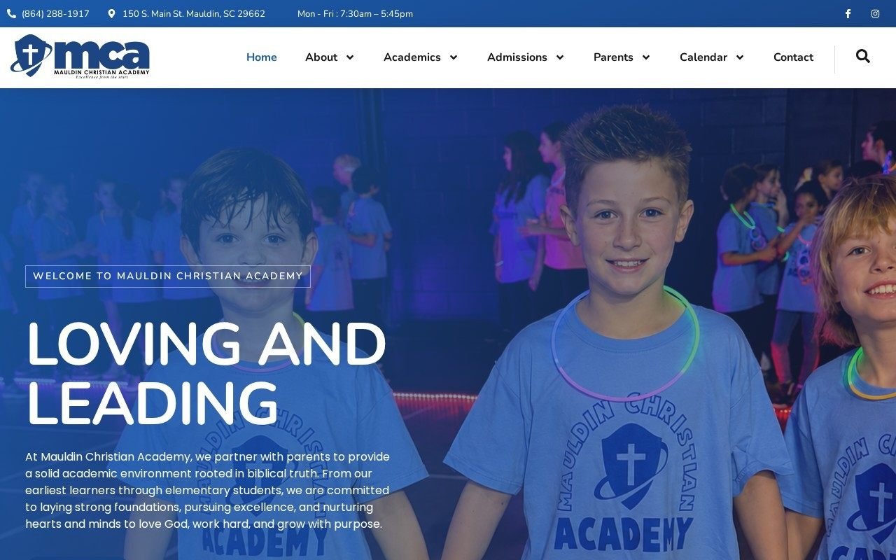 Mauldin Christian Academy website