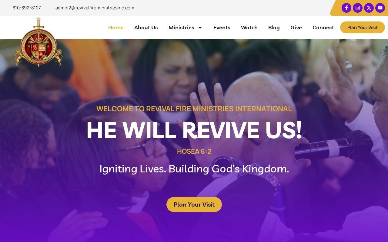 Revival Fire Ministries International website